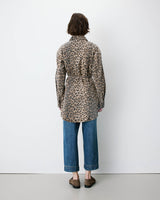 Short denim shirt dress with pattern leo Alizee