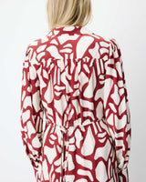 Short wrap dress with pattern terracotta Anika
