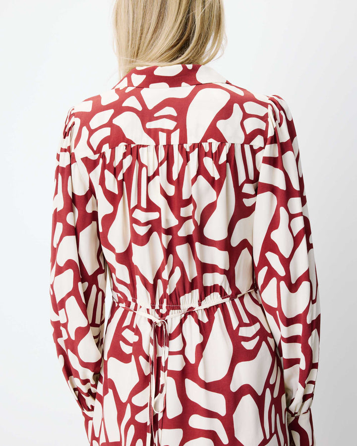 Short wrap dress with pattern terracotta Anika
