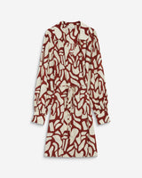 Short wrap dress with pattern terracotta Anika