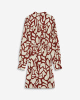 Short wrap dress with pattern terracotta Anika