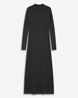 Robe pull longue col montant anthracite Alexandra