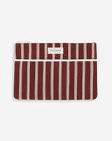 Pochette en toile rayée cherry Alina