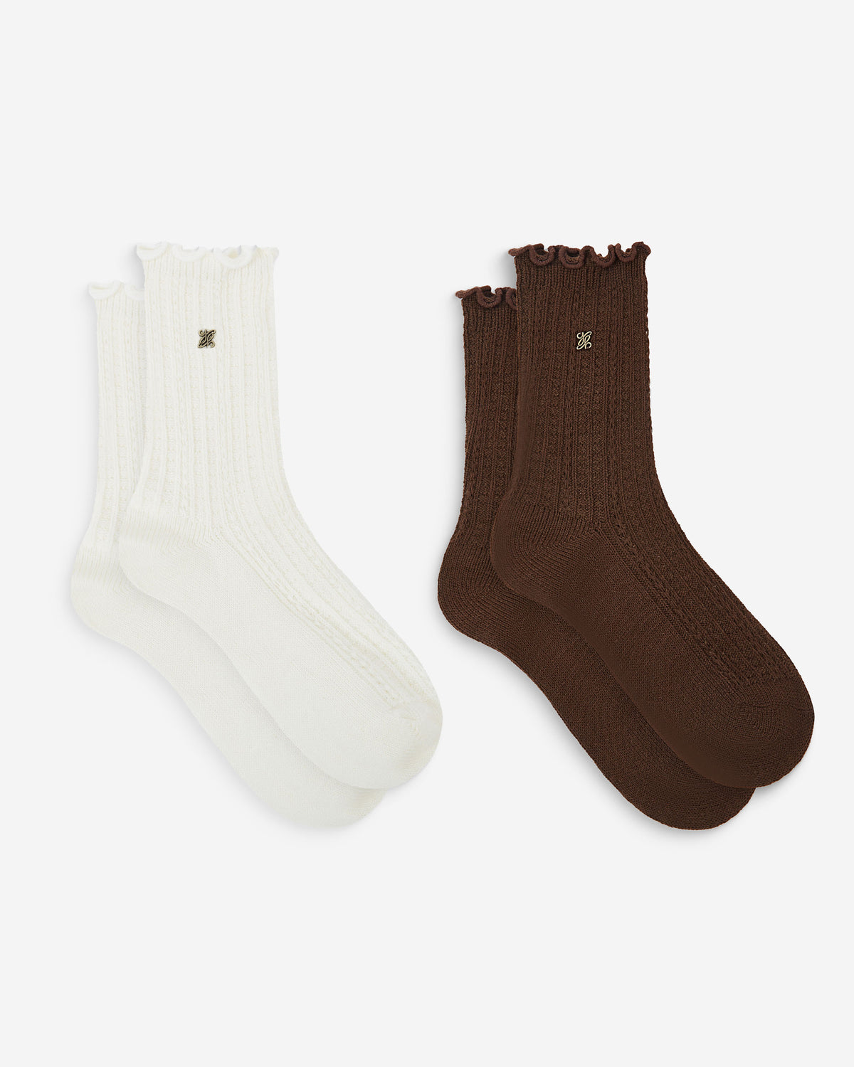 Chaussettes épaisses en maille ajourée multico Agathe