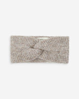 Bandeau croisé en maille taupe Auden