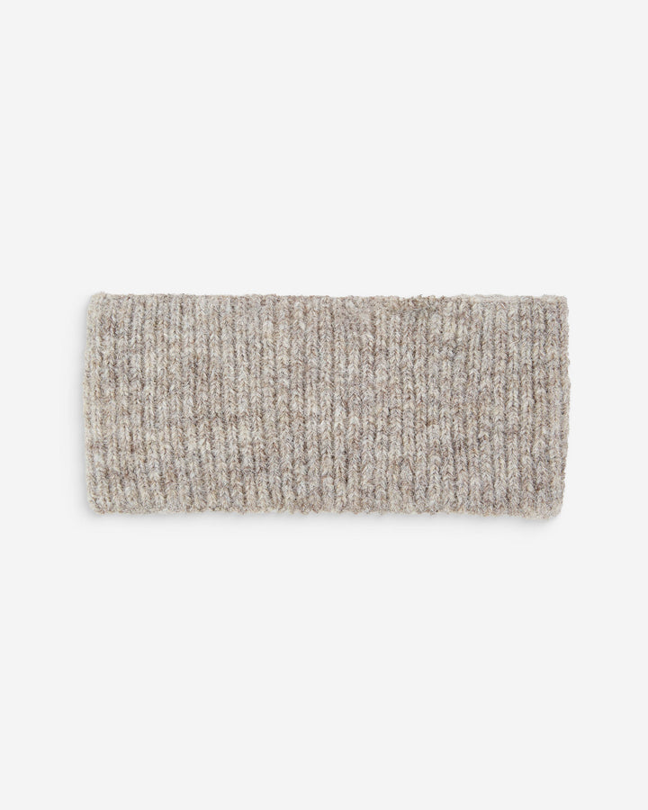 Bandeau croisé en maille taupe Auden