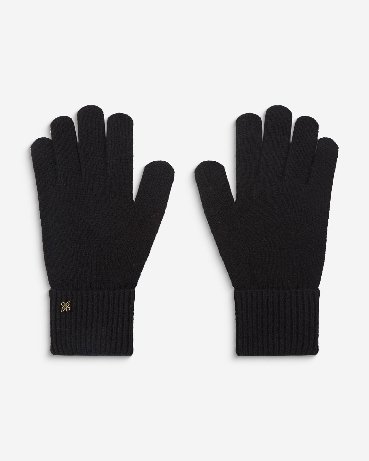 Duo bonnet et gants en maille noir Anicet