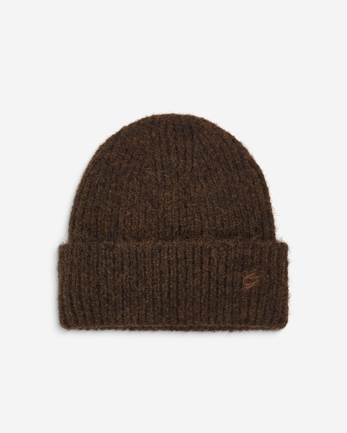 Bonnet en laine mélangée chocolat Antorin