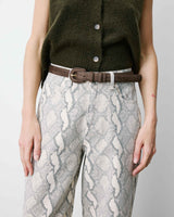 Ceinture en suédine boucle assortie taupe Scotland