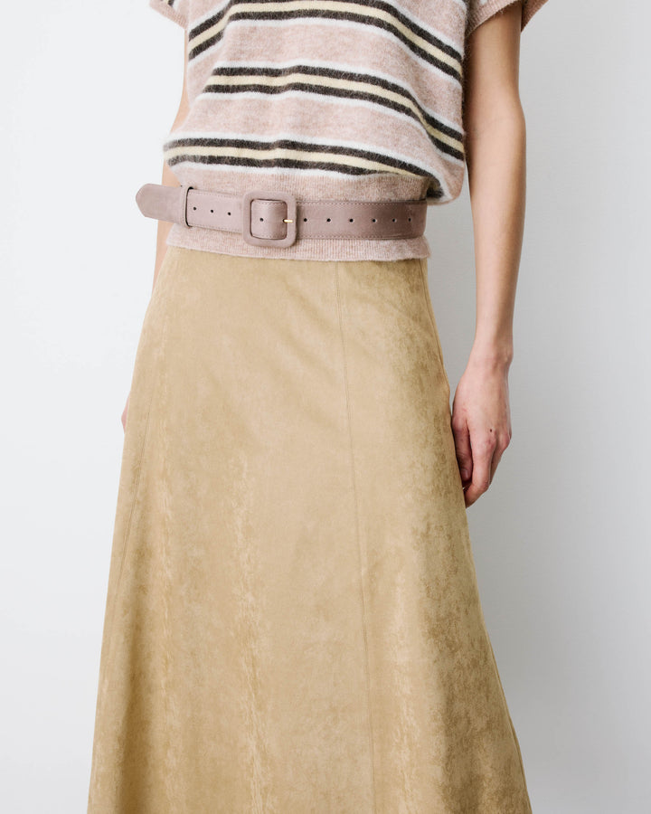 Suede-effect belt grege Alvaro