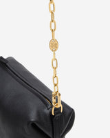 Sac baguette en cuir souple noir Le chouchou
