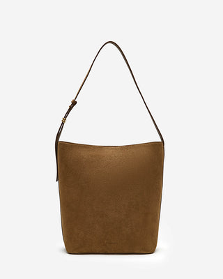 Sac seau en cuir de vachette camel Le come