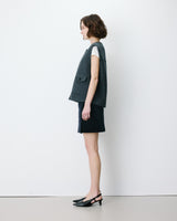 Veste sans manches oversize anthracite Adagio