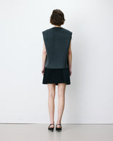 Veste sans manches oversize anthracite Adagio