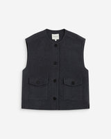 Veste sans manches oversize anthracite Adagio