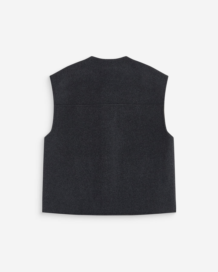 Veste sans manches oversize anthracite Adagio