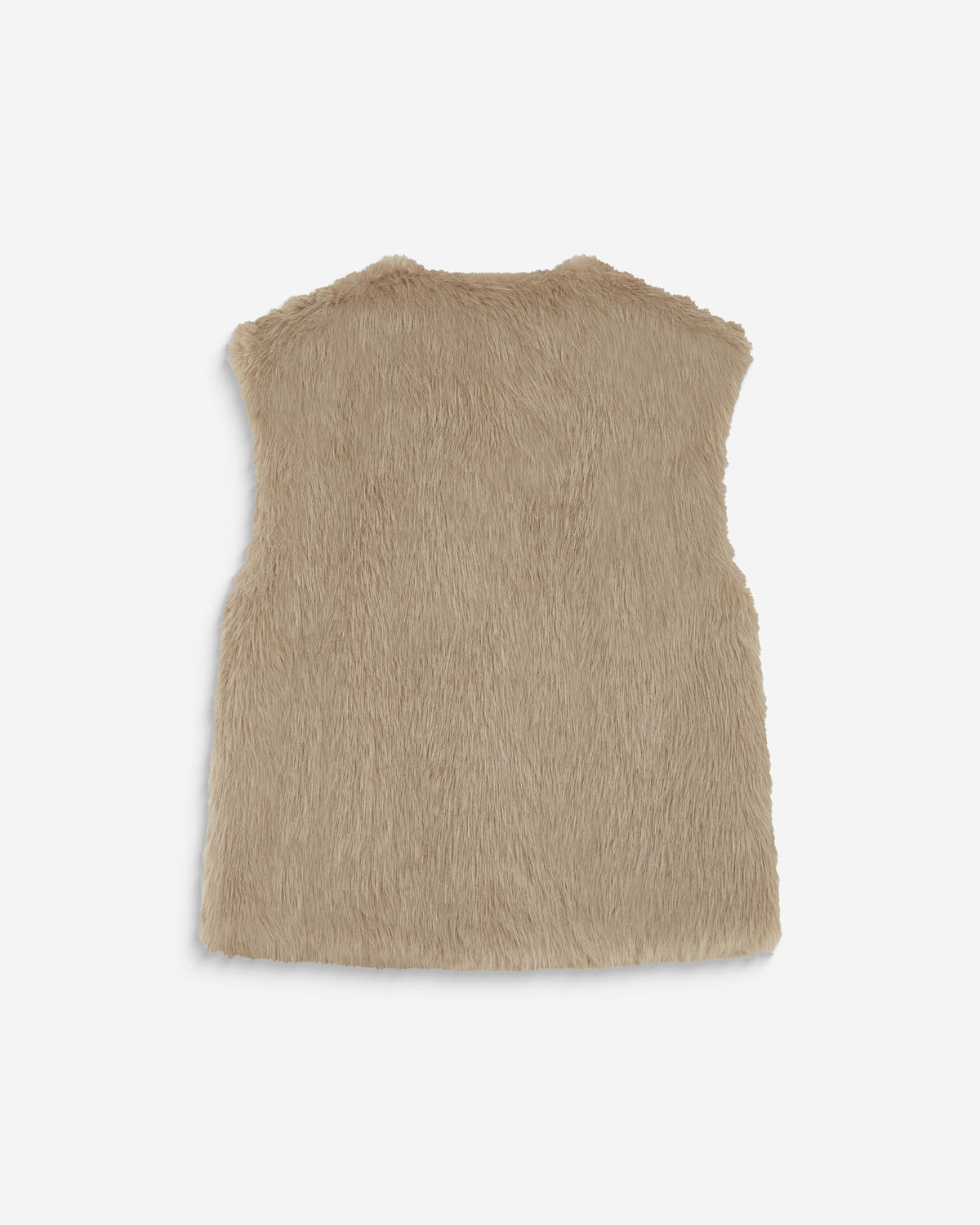 Veste droite sans manches en fausse fourrure grege Aelio