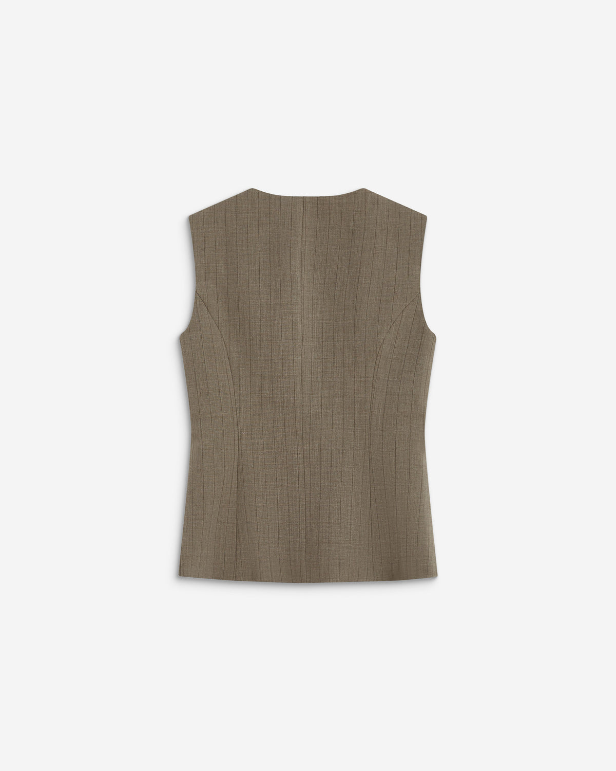 Gilet tailleur rayé col rond boutonné rayure Aristide