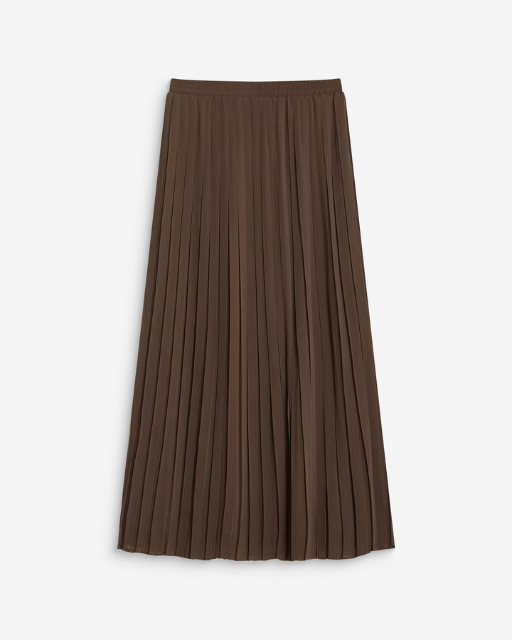 Jupe longue plissée kaki Anissa