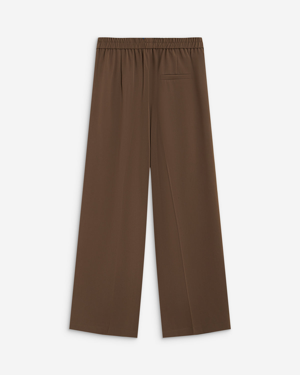 Pantalon fluide jambe large taille mi-haute taupe Noblesse