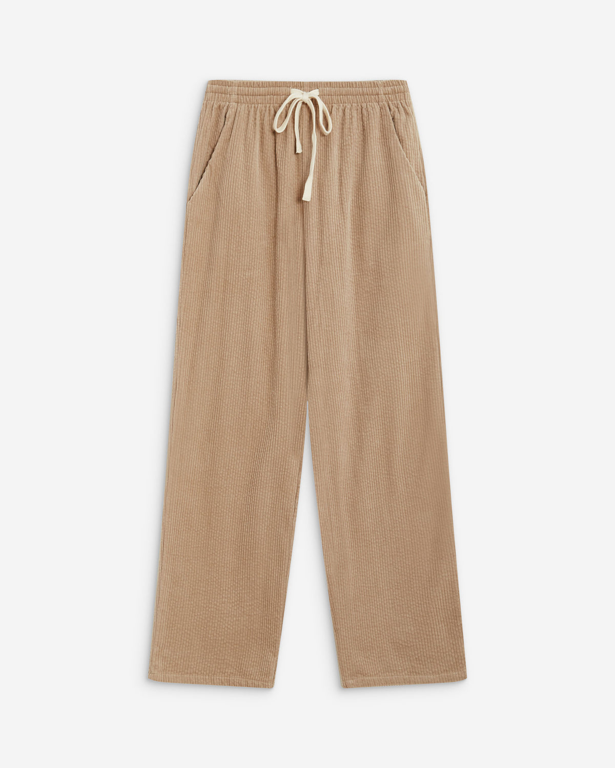 Pantalon velours côtelé taille ajustable beige Liberty