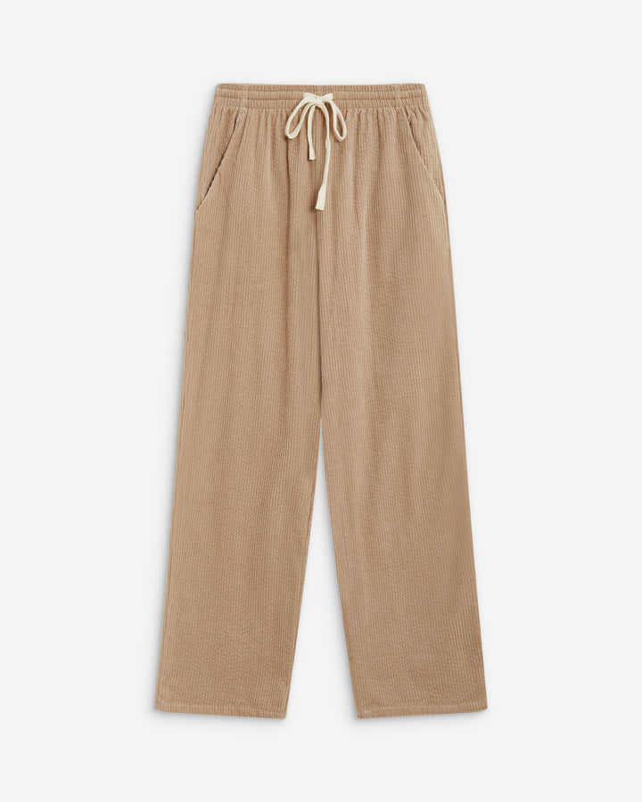 Pantalon velours côtelé taille ajustable beige Liberty