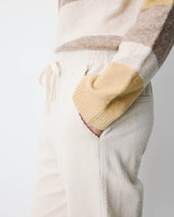 Pantalon velours côtelé taille ajustable ecru Liberty