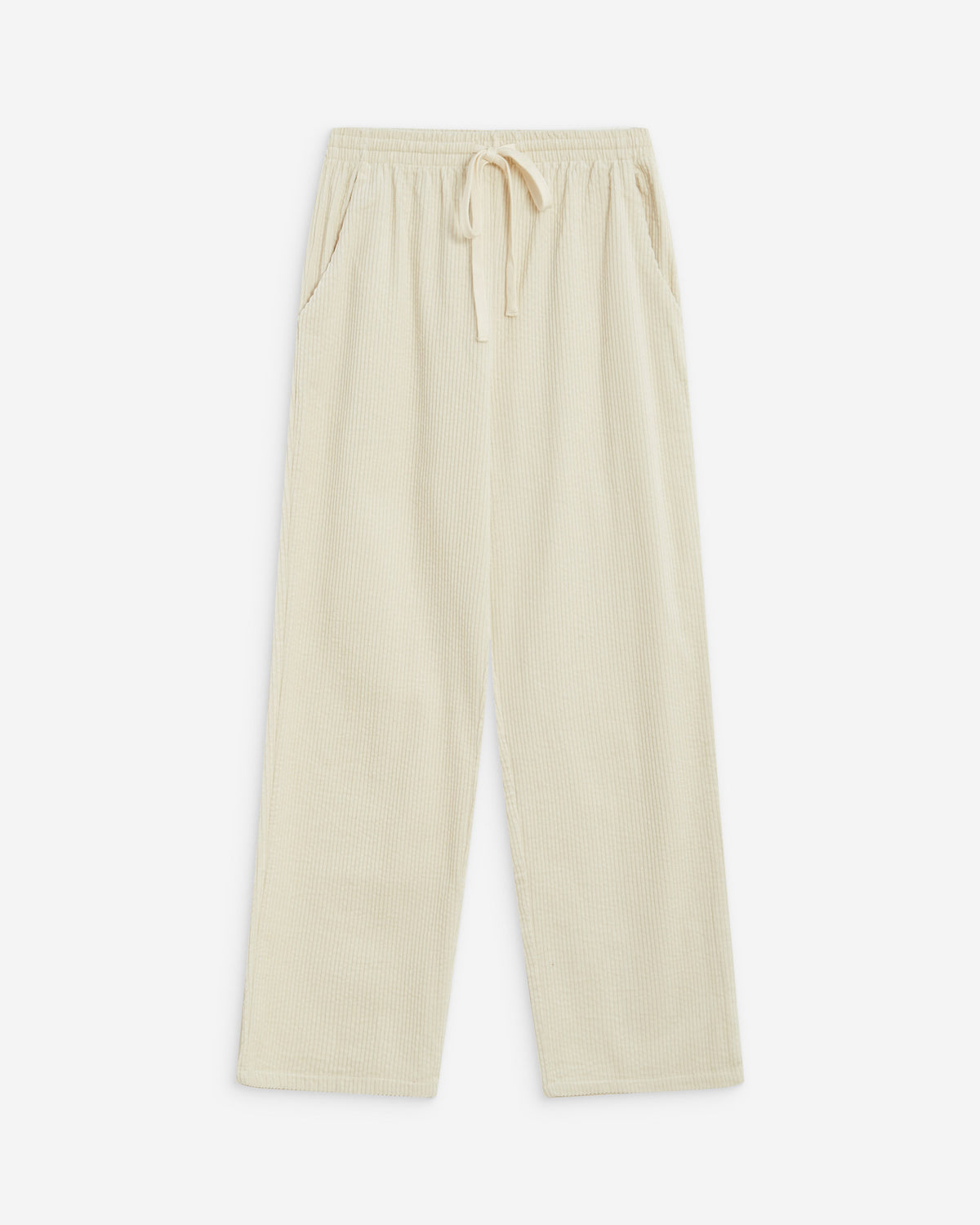 Pantalon velours côtelé taille ajustable ecru Liberty