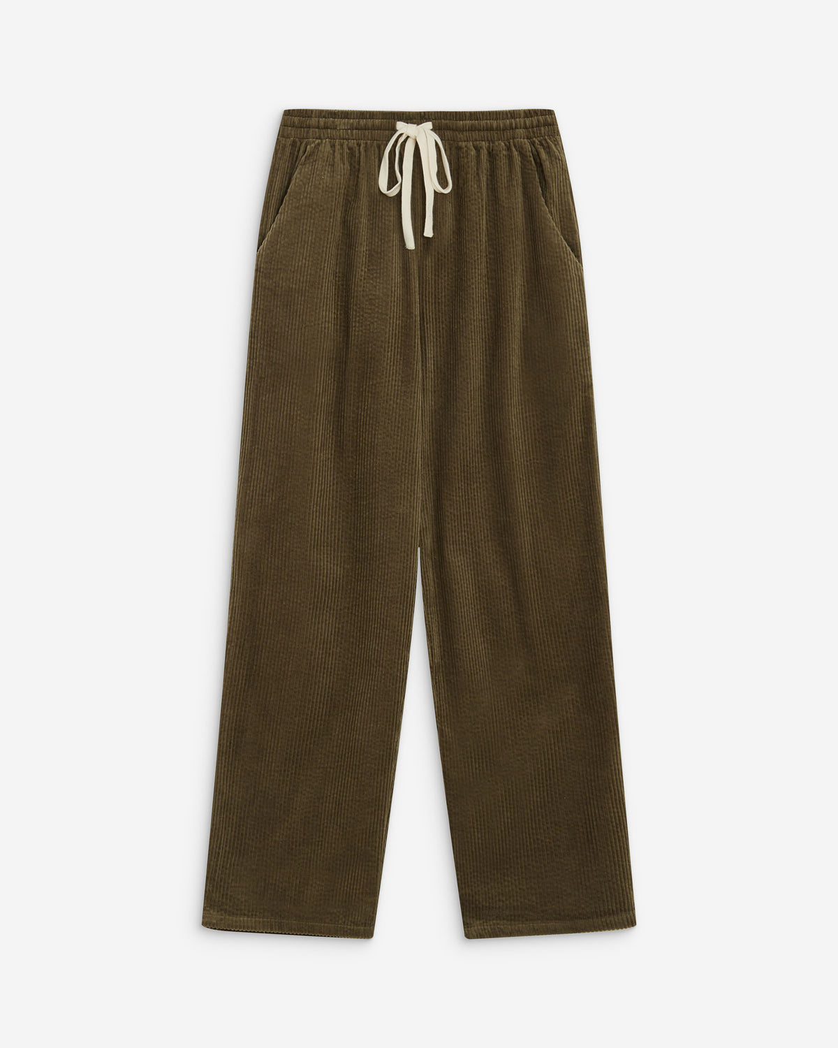 Pantalon velours côtelé taille ajustable kaki Liberty