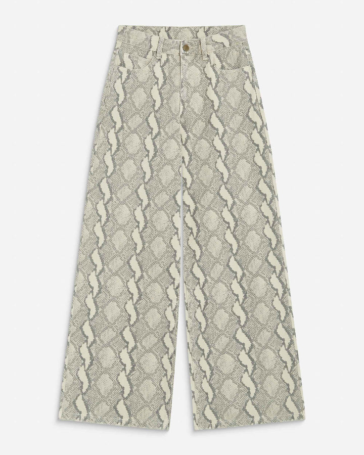 Jean taille haute loose imprimé python Socca