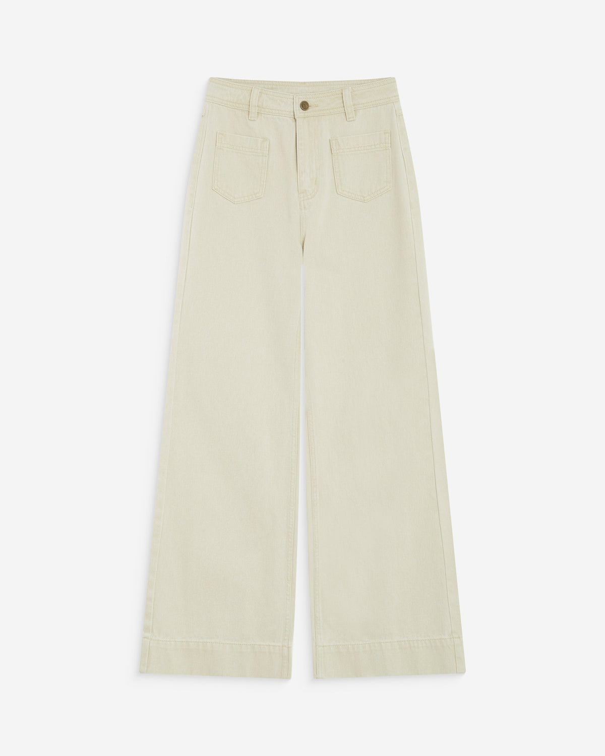 Jean droit taille haute poches plaquées sable Jacob