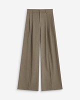 Pantalon tailleur ample ceinture nouable rayure Ardoise