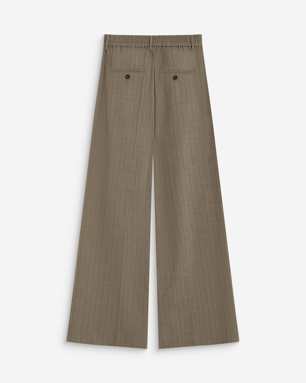 Pantalon tailleur ample ceinture nouable rayure Ardoise