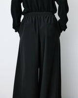 Pantalon ballon taille haute ajustable noir Aniel