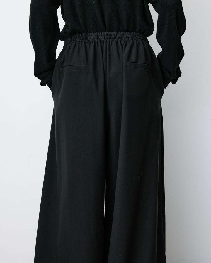 Pantalon ballon taille haute ajustable noir Aniel
