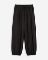 Pantalon ballon taille haute ajustable noir Aniel