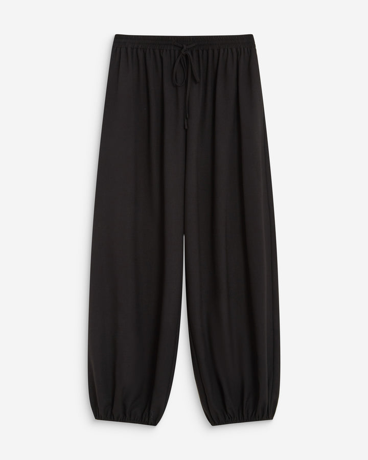 Pantalon ballon taille haute ajustable noir Aniel