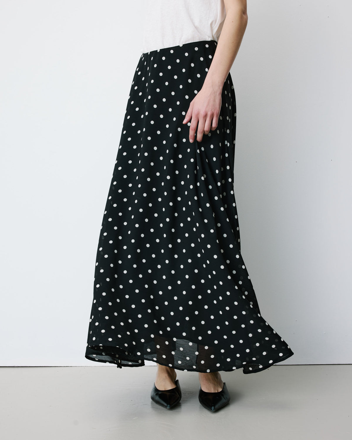A-line maxi skirt pois Analia