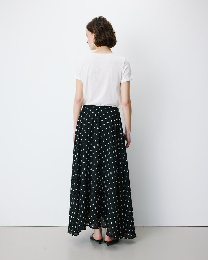 A-line maxi skirt pois Analia