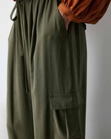 Pantalon cargo oversize taille haute kaki Anvar