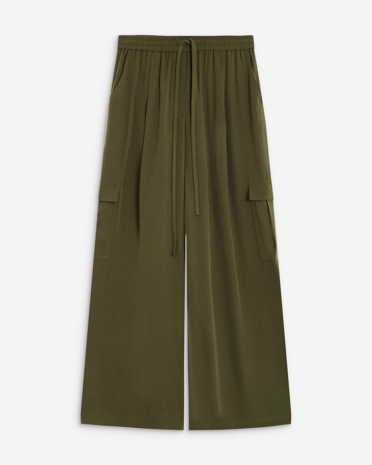 Pantalon cargo oversize taille haute kaki Anvar