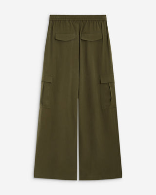 Pantalon cargo oversize taille haute kaki Anvar