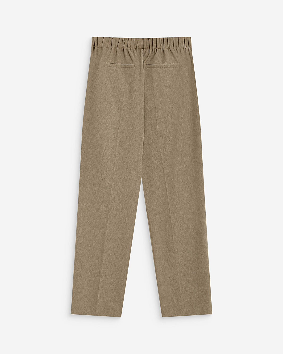 Pantalon cigarette court taille haute beige Armstrong
