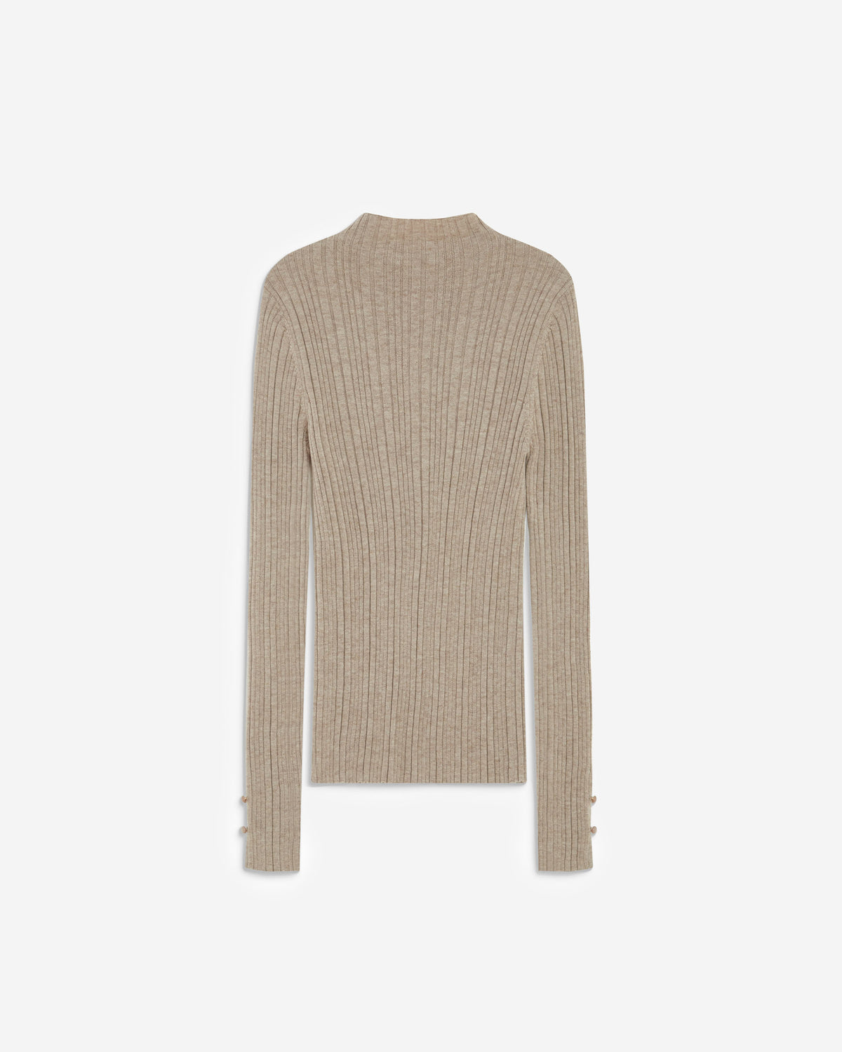 Pull maille fine près du corps col montant mocha Aloe
