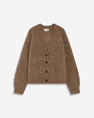 Cardigan oversize manches longues mocha Saluda