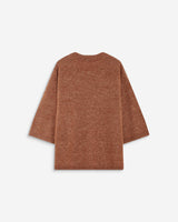 Pull oversize manches 3/4 col rond coffee Asher