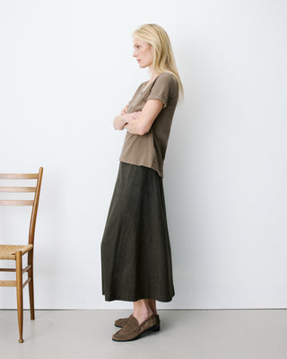 Short-sleeve V-neck T-shirt kaki Aurelien