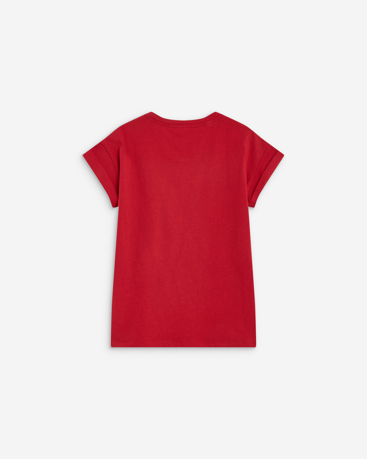 Camiseta de algodón con texto rouge Atlas