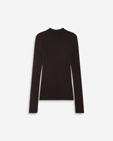 Pull ajusté col polo en maille côtelée chocolat Angelo
