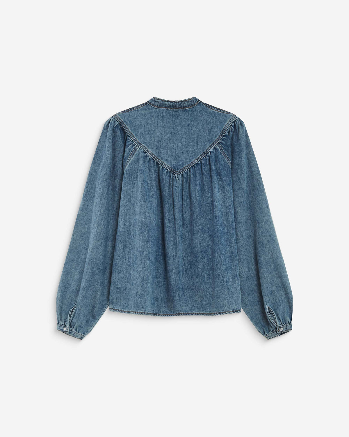 Oversized long-sleeve denim blouse lightblue Anaelle